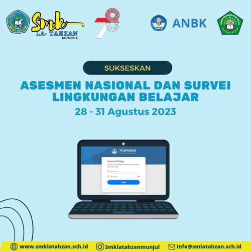 PELAKSANAAN ASESSMEN NASIONAL BERBASIS KOMPUTER (ANBK) SMK LA TAHZAN MUNJUL