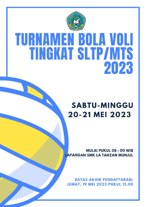 Tournament Bola Voly Tingkat SLTP/MTS 2023